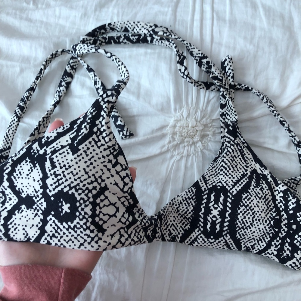 midori bikinis snakeskin bikini top